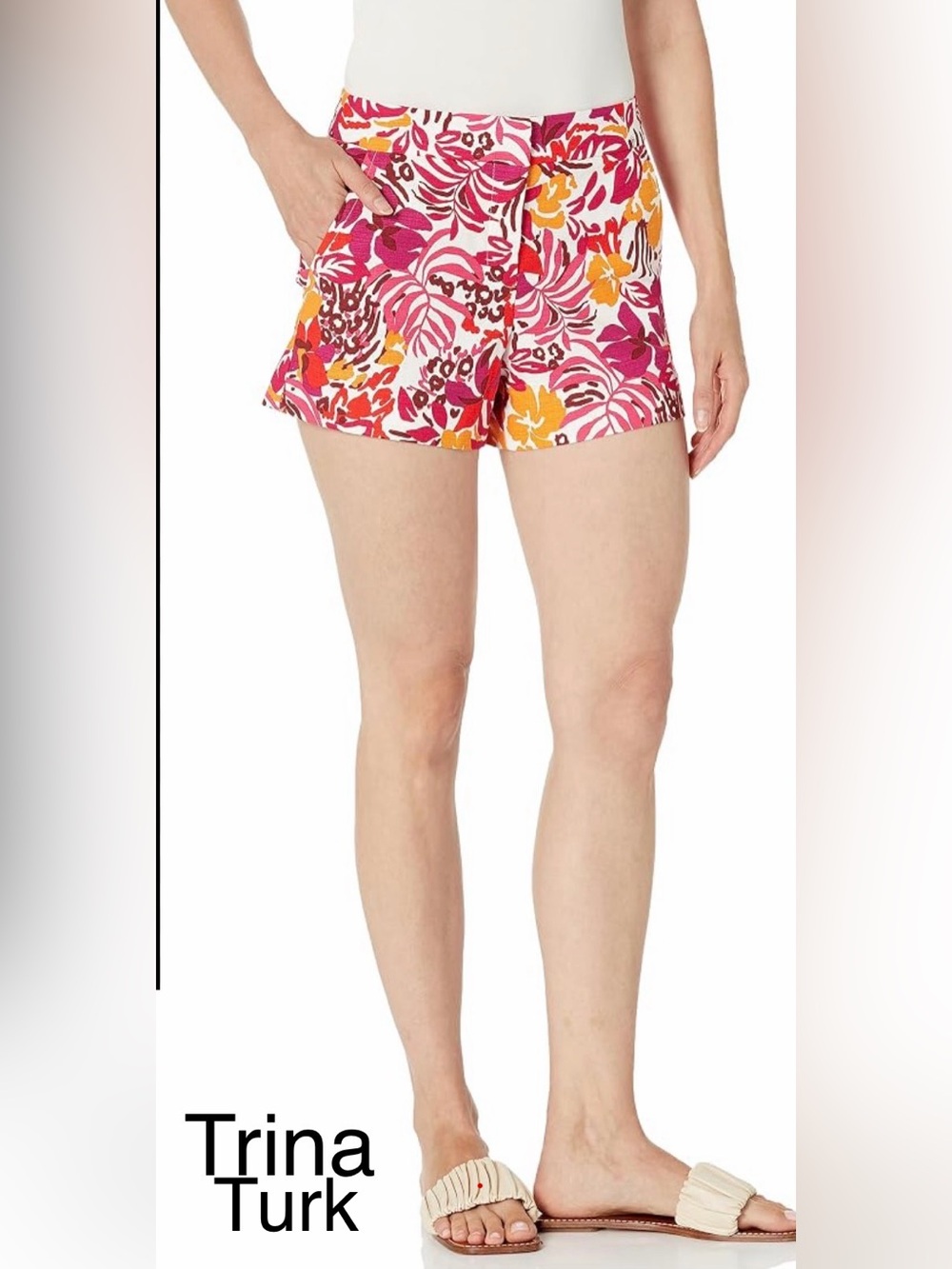 Trina Turk Women’s Corbin 2 Shorts, Multi-Color, 3.5” Inseam, Size 8, NWT